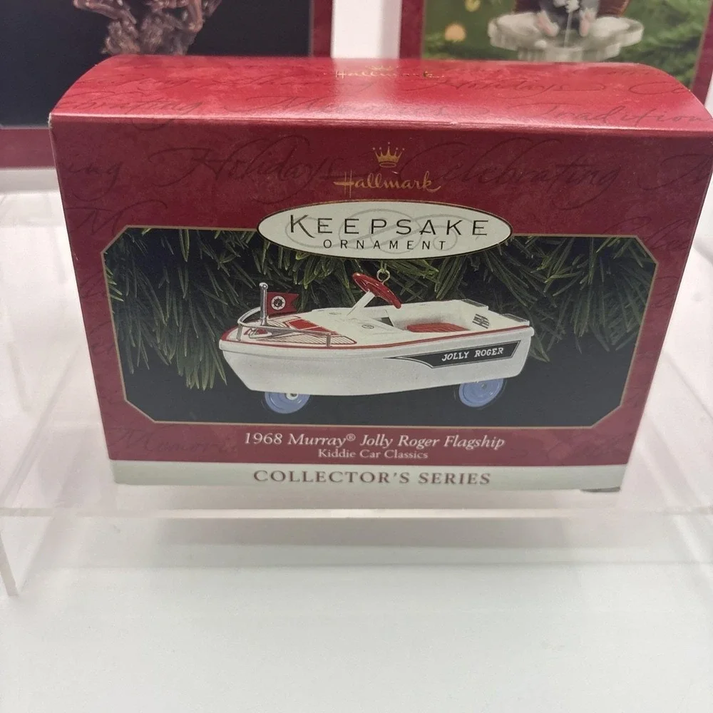 Hallmark Keepsake Ornaments~Lot of 3~Murray Flagship/The Fishing Hole/Pony Exp